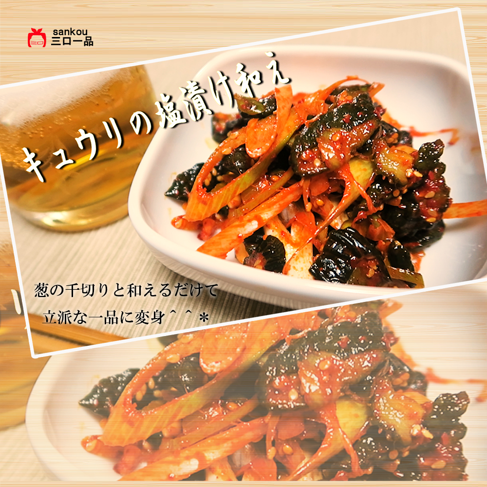 本格漬け \ ピリ辛 きゅうりの塩漬け215g / キムチ お中元 ギフト 食べ物 花以外 無添加 発酵 薬膳食材 手作り 本格 美味しい おつまみ 漬物 お手頃価格 伝統 食品 熟成 乳酸菌 ヘルシー【三口一品SANKOU公式】【クール便】 (コピー)